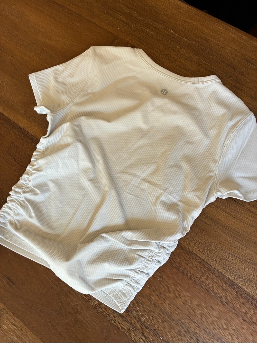 lululemon athletica White Ribbed All IT Takes tee